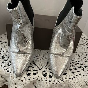 Silver TopShop Ankle Boots